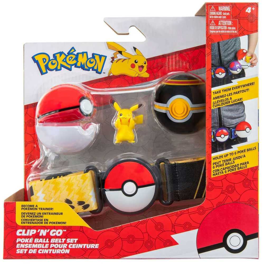 Pokemon Clip N' Go Poke Ball Set (pikachu) - Zappies