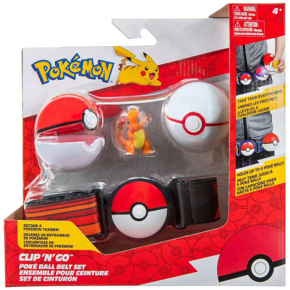 Pokemon Clip N' Go Poke Ball Belt Set (charmander) - Zappies