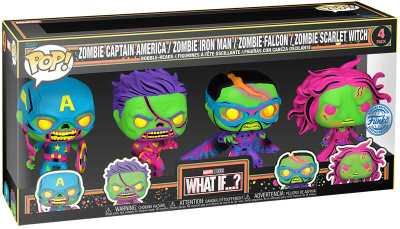 Funko Pop Marvel What If- 4pk (blklt) - Zappies